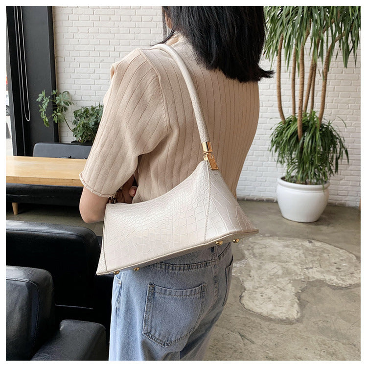 Temperament baguette shoulder bag