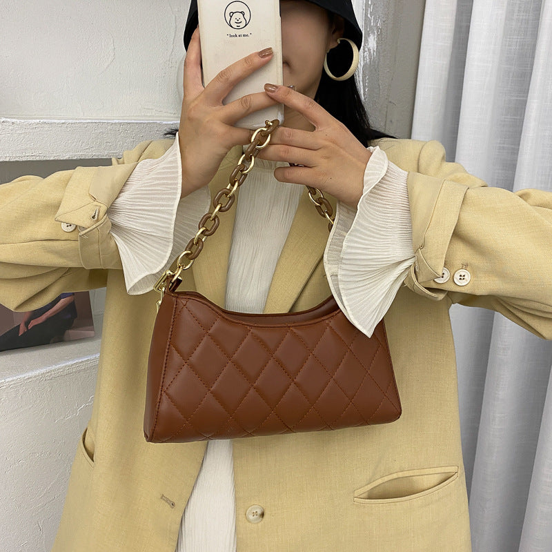 Small Texture Underarm Bag Baguette
